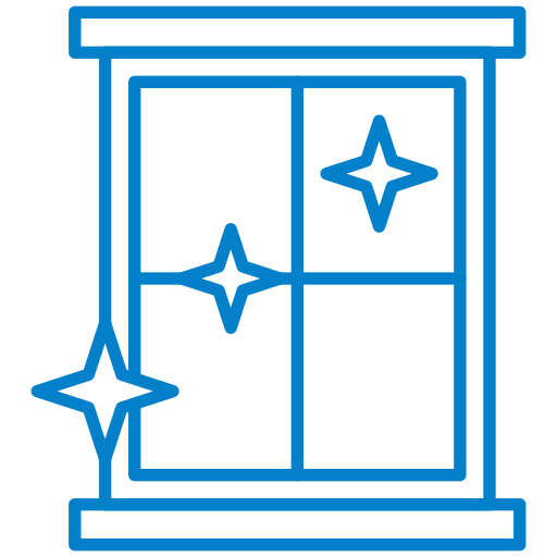 Professional window cleaner using squeegee and eco-friendly solution on residential home windows